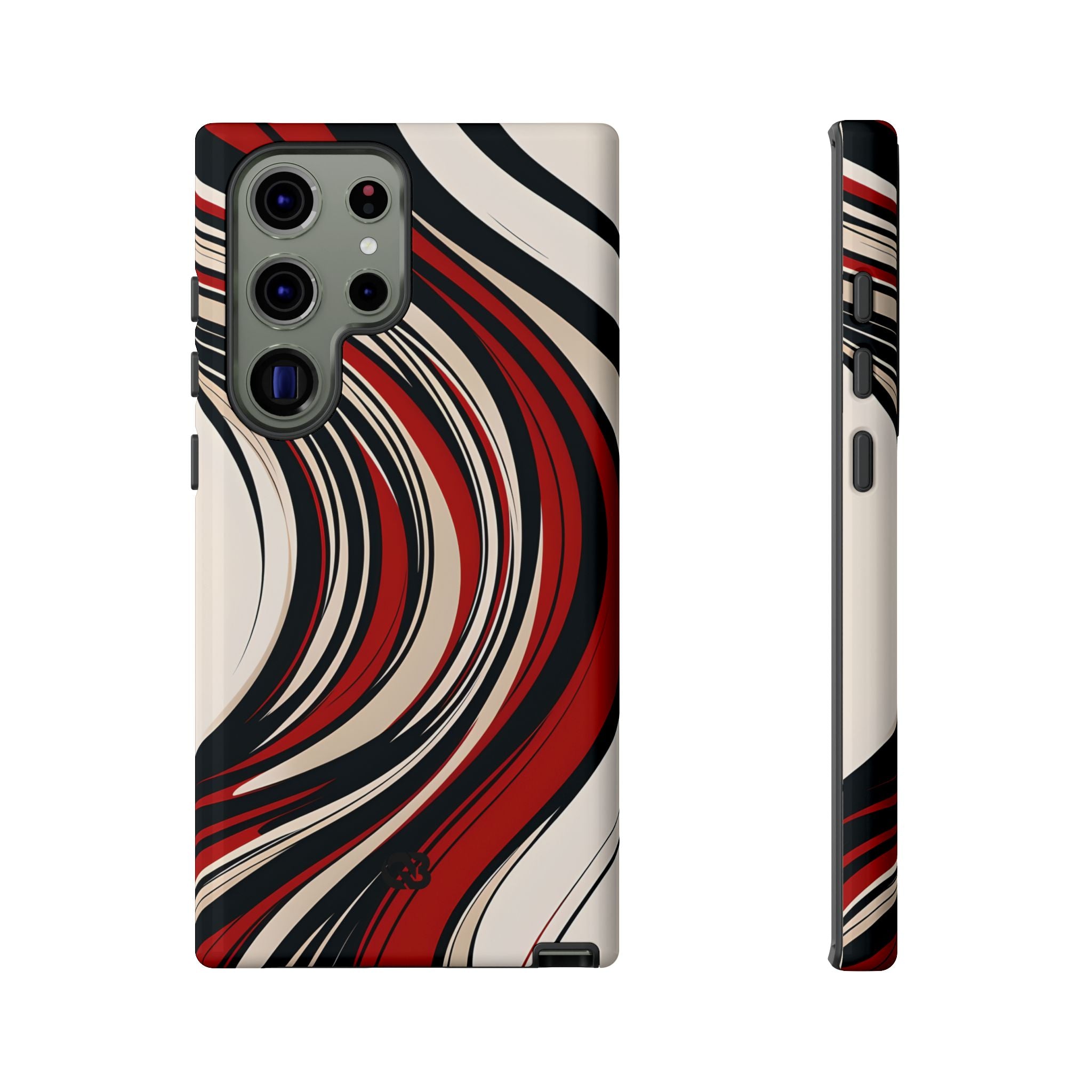 Crimson Flow Waves · Tough Phone Case for Samsung