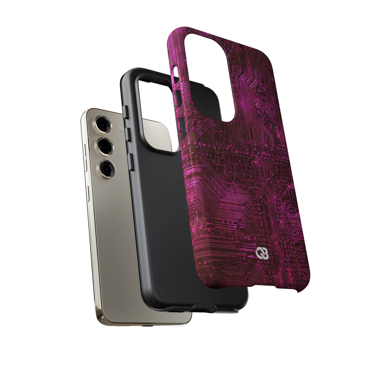Magenta Circuit Trace · Tough Phone Case for Samsung · Pink