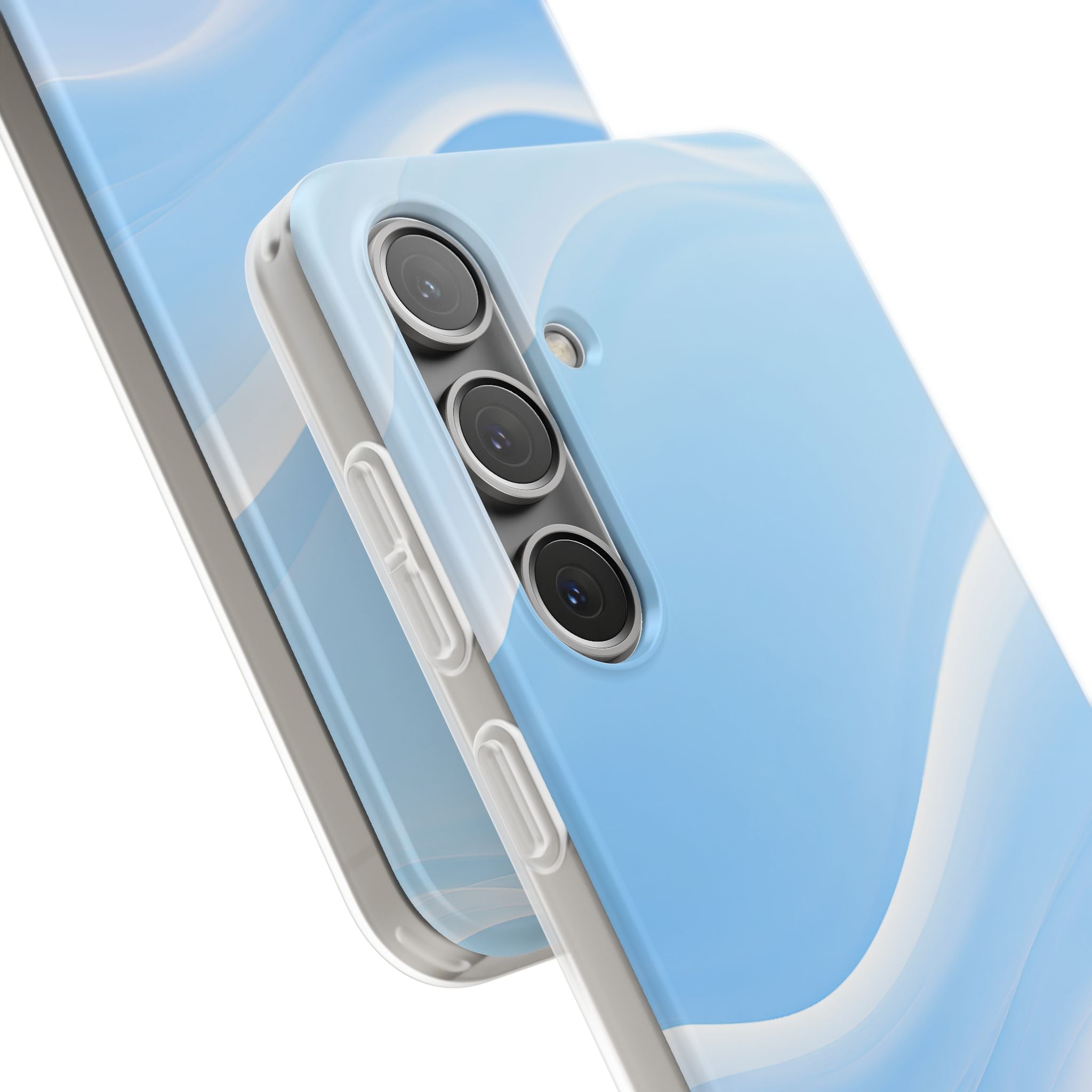 Blue Lite Phone Case for Samsung - Glacial Blue Silk