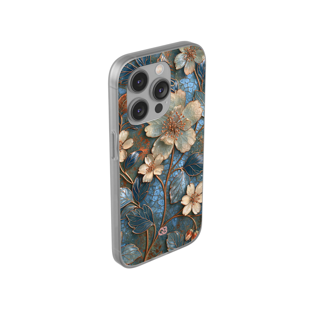 Gilded Blossom Reverie · Lite Phone Case for iPhone ·  Teal