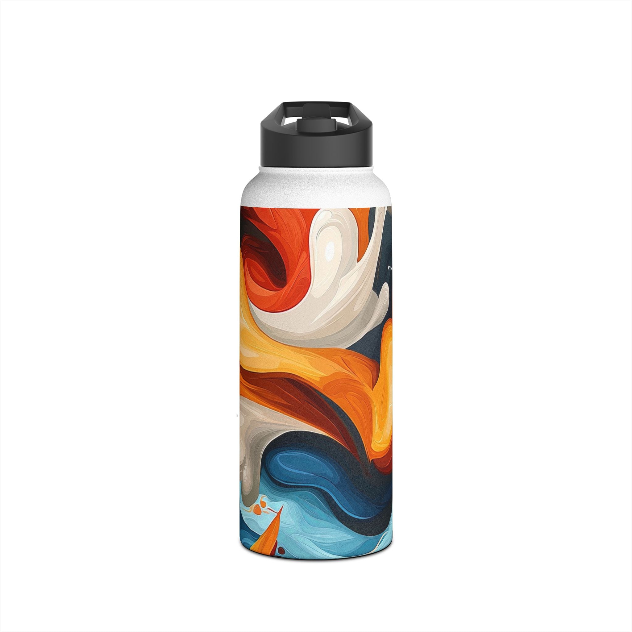 Fiery Swirl - Stainless Steel Water Bottle