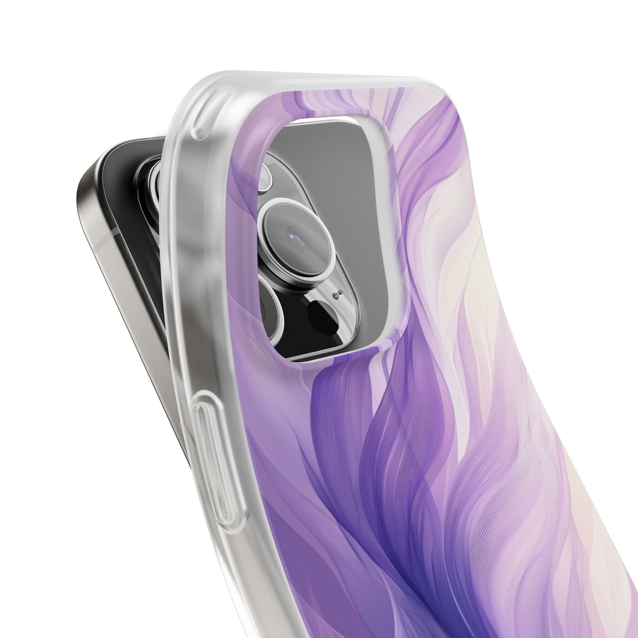 Amethyst Silk Waves · Soft Phone Case for iPhone