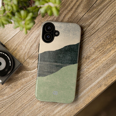 Green Tough Phone Case for iPhone - Moss Ridge Grain