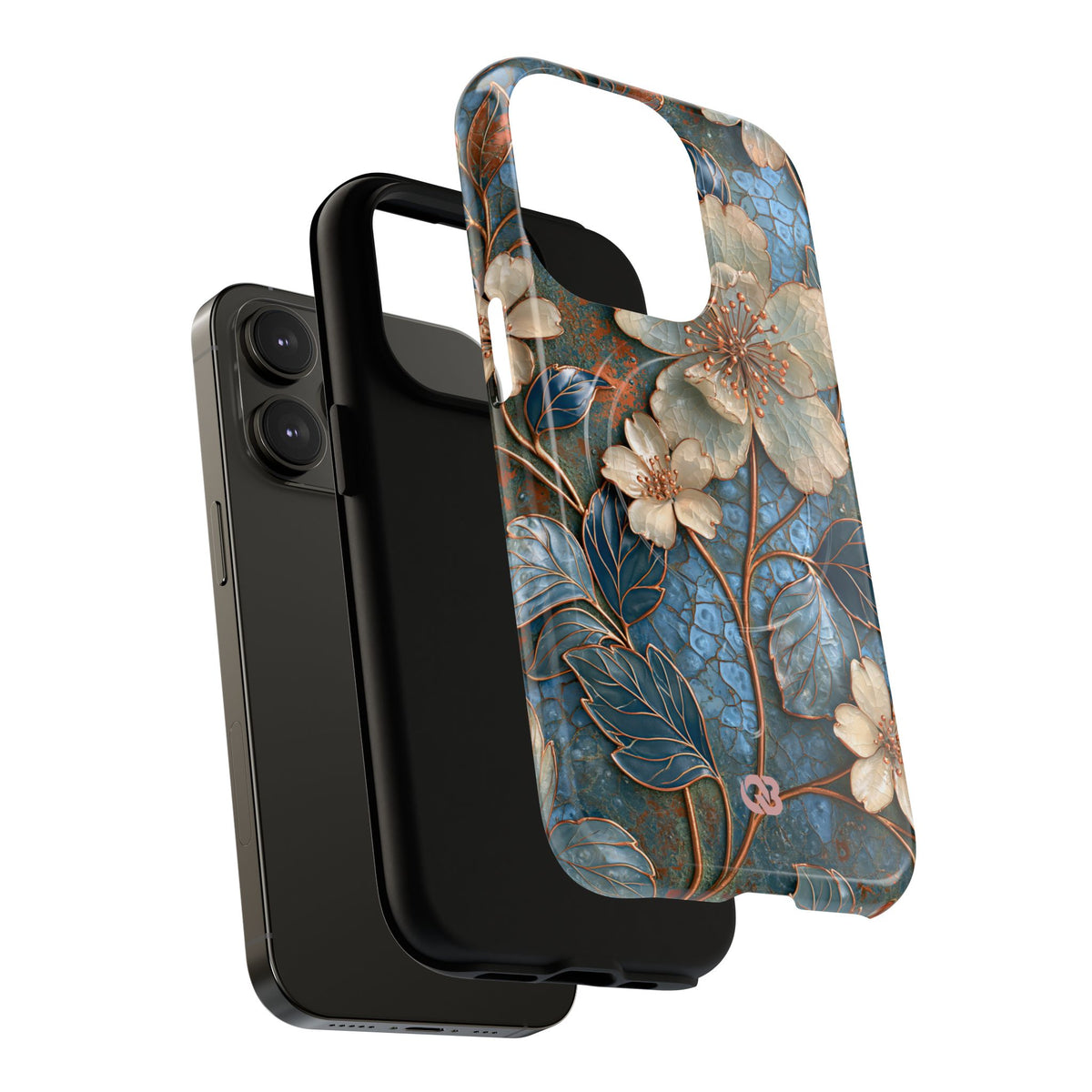 Gilded Blossom Reverie · Tough 2.0 Magnetic Phone Case for iPhone · Teal