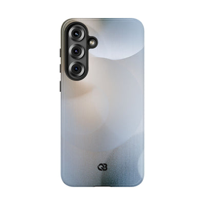 White Tough Phone Case for Samsung - Frosted Ribbed Sphere