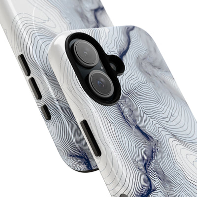 Nordic Ridge Contour · Tough 2.0 Magnetic Phone Case for iPhone · White