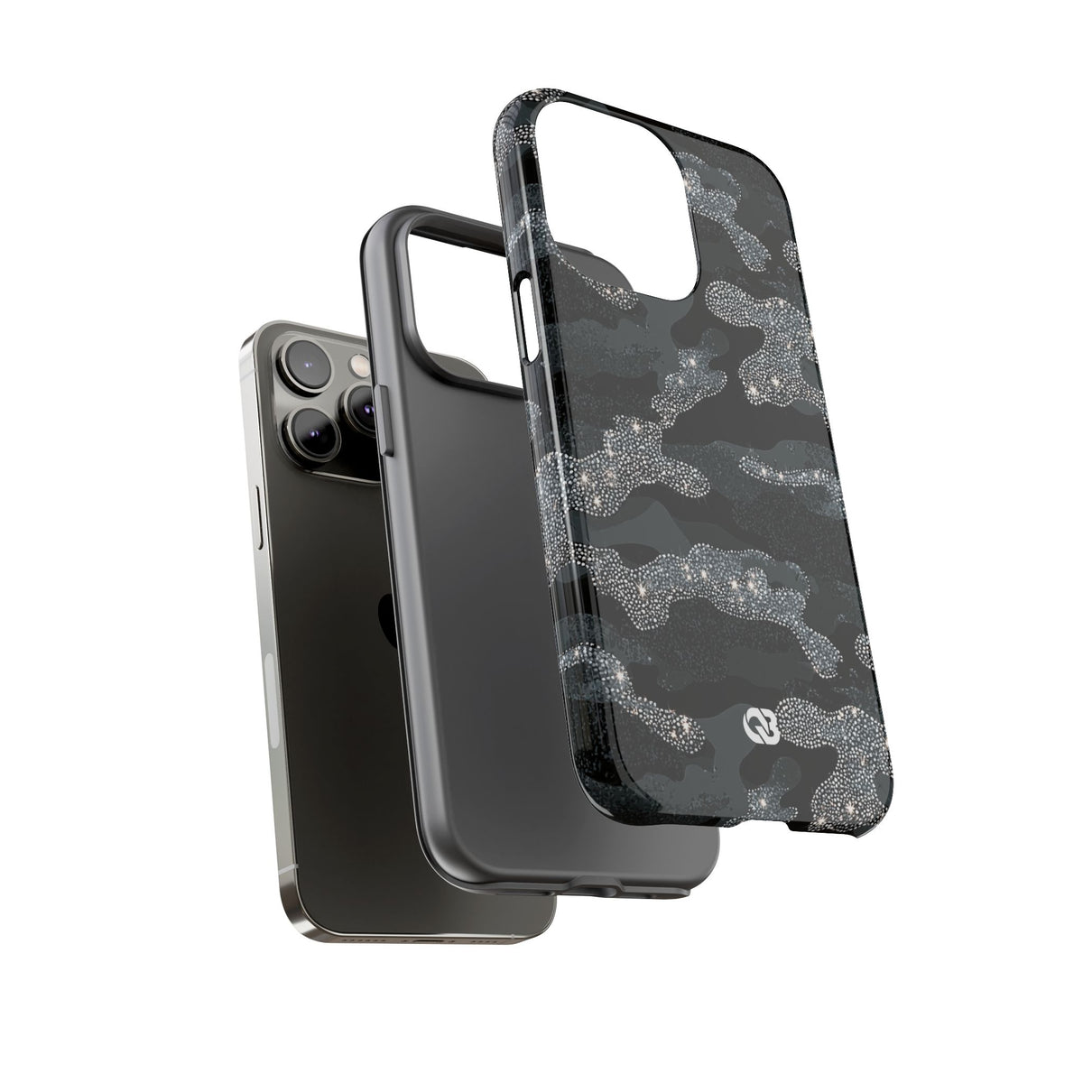 Glitter Shadow Camo · Tough Phone Case for iPhone · Black