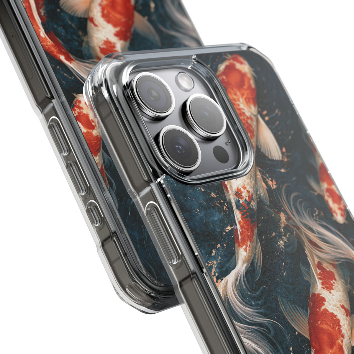 Imperial Nishikigoi · Clear Impact Magnetic Phone Case for iPhone ·  Blue