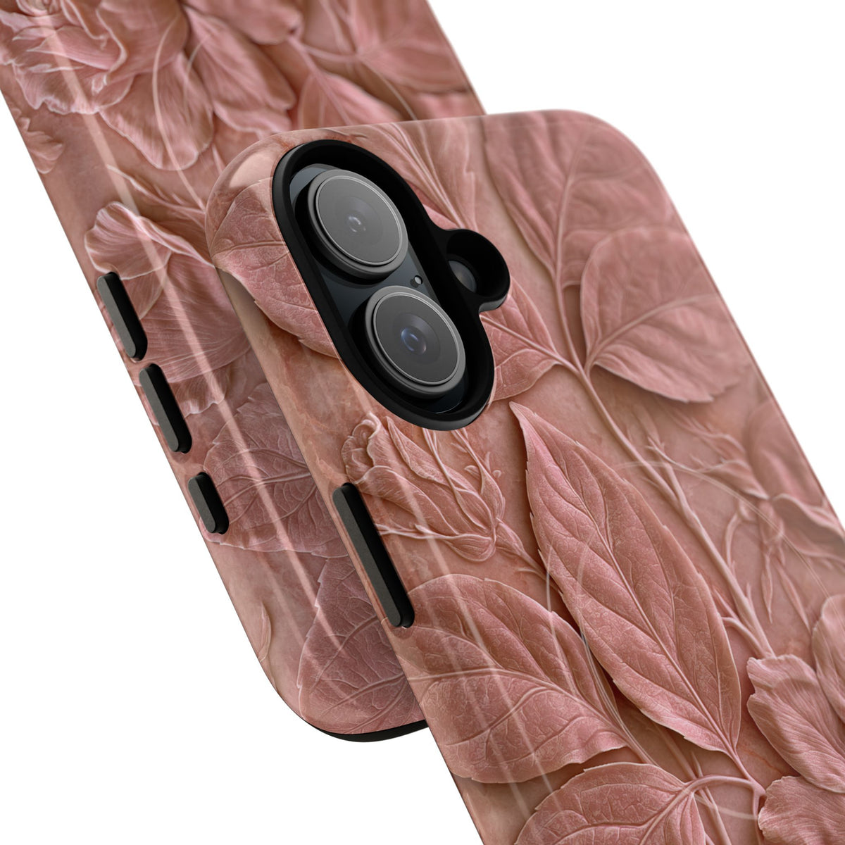 Blush Rose Relief · Tough 2.0 Magnetic Phone Case for iPhone · Pink