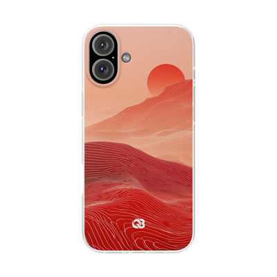 Red Lite Phone Case for iPhone - Crimson Ridge Lines