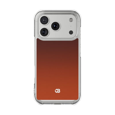 Burnt Amber Spectrum · Clear Impact Magnetic Phone Case for iPhone · Orange