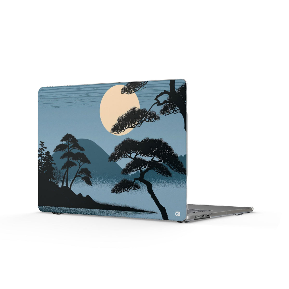 Moonlit Pine Horizon · Clear Hard Case for MacBook · Blue