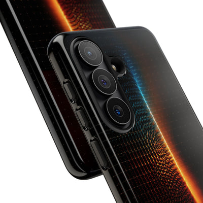 Luminous Refraction Grid · Tough Phone Case for Samsung · Black