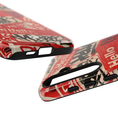 Slap Tag Collage · Tough Phone Case for Samsung · Red