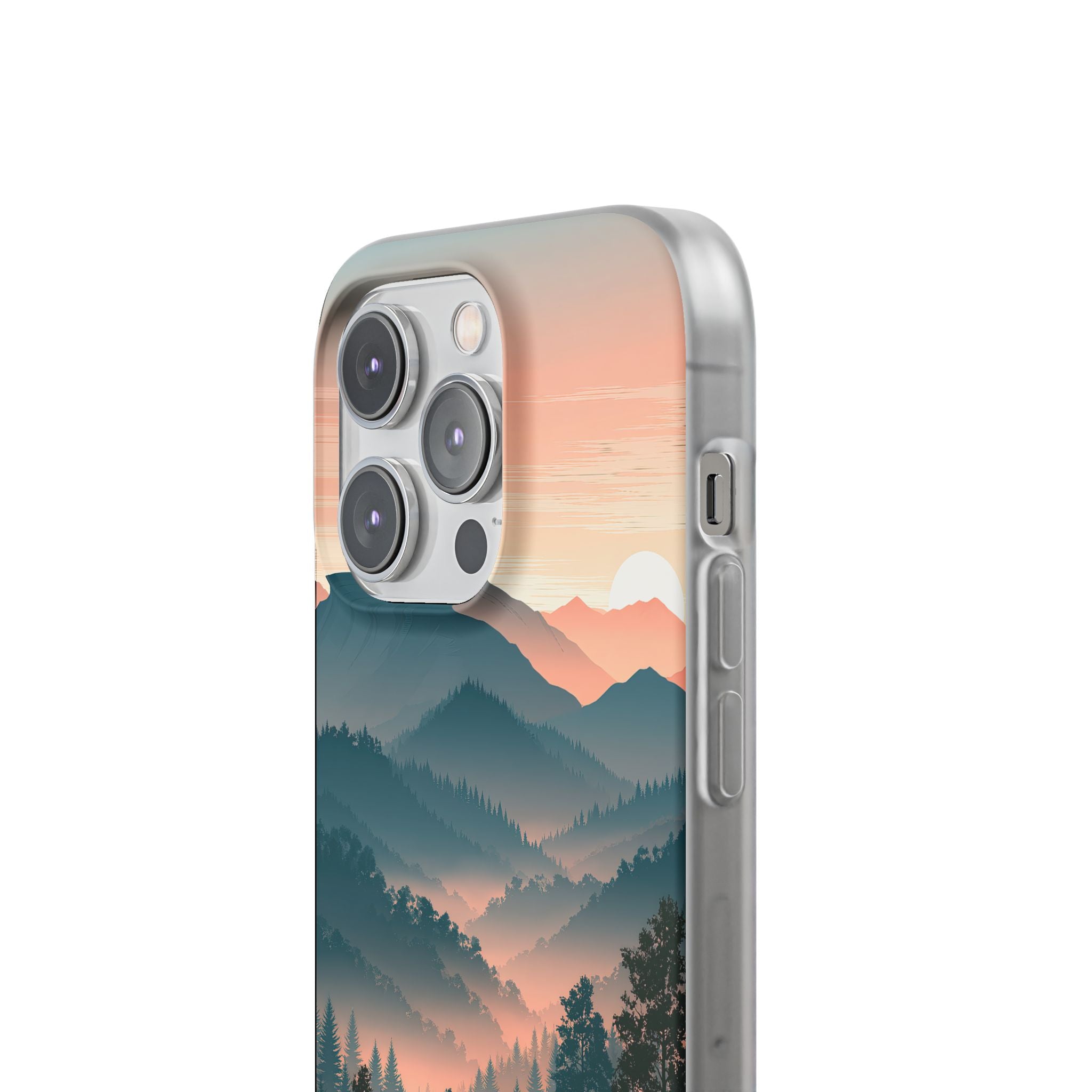 Teal Lite Phone Case for iPhone - Alpine Teal Horizon