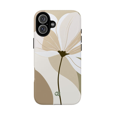 Beige Tough Phone Case for iPhone - Sage Linen Magnolia