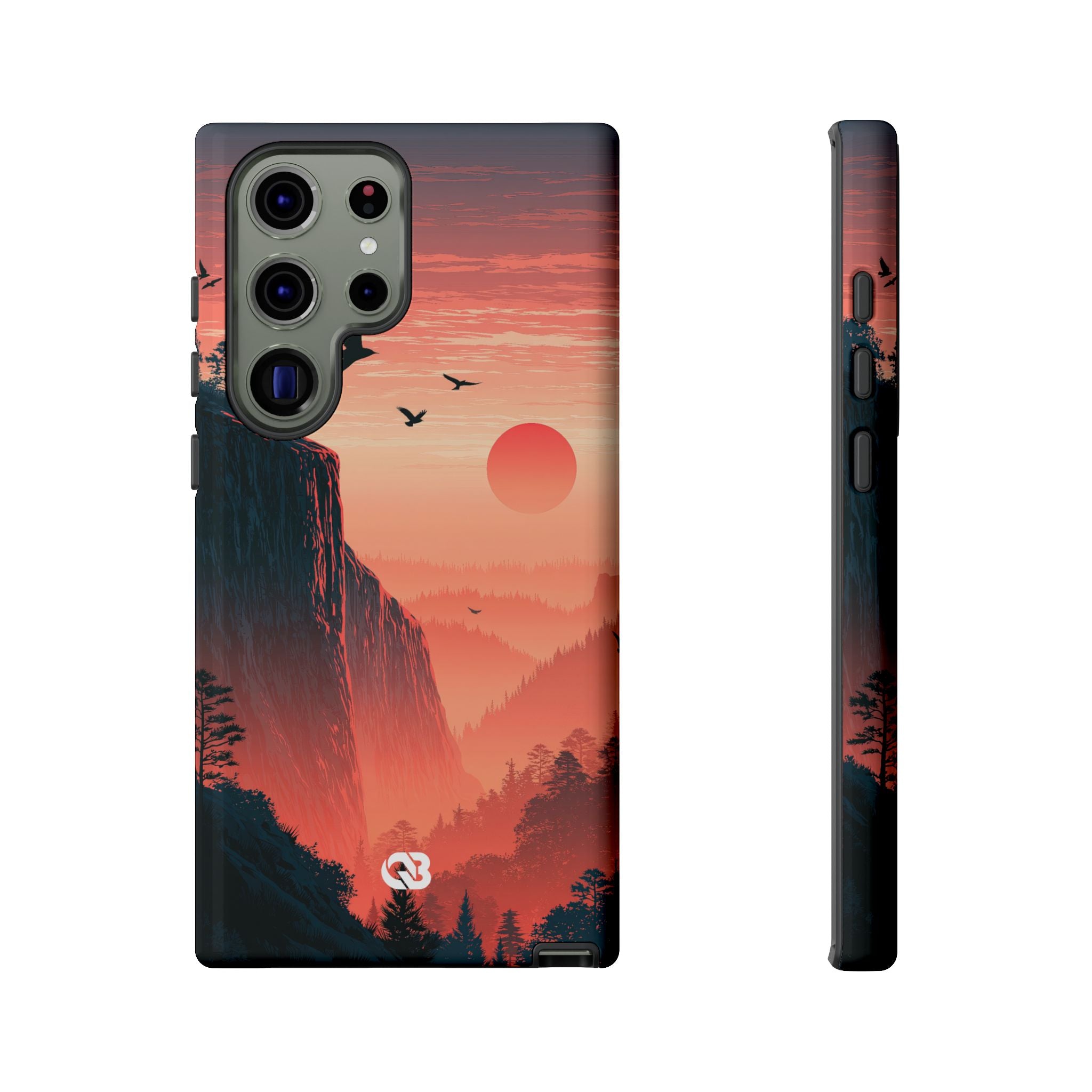 Orange Tough Phone Case for Samsung - Crimson Ridge Flight