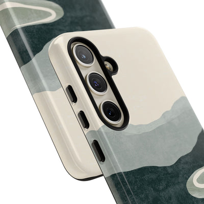 Green Tough Phone Case for Samsung - Misty Sage Valley