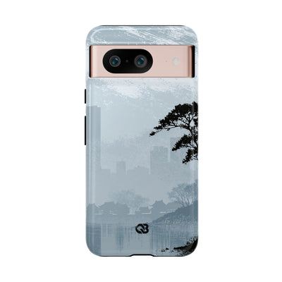 Grey Tough Phone Case for Google Pixel - Steel Slate Zen