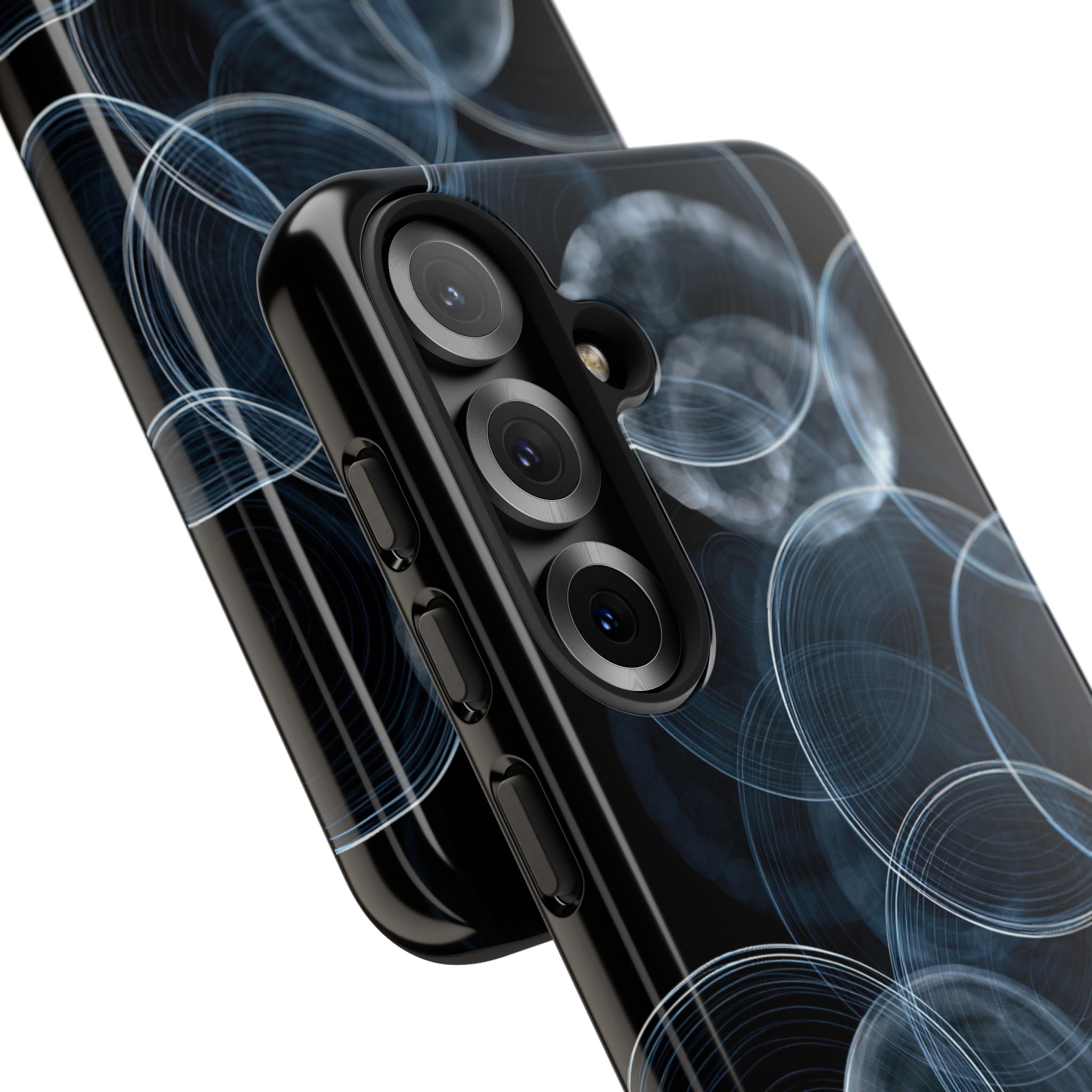 Blue Tough Phone Case for Samsung - Cyan Pulse Ripple
