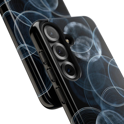 Blue Tough Phone Case for Samsung - Cyan Pulse Ripple