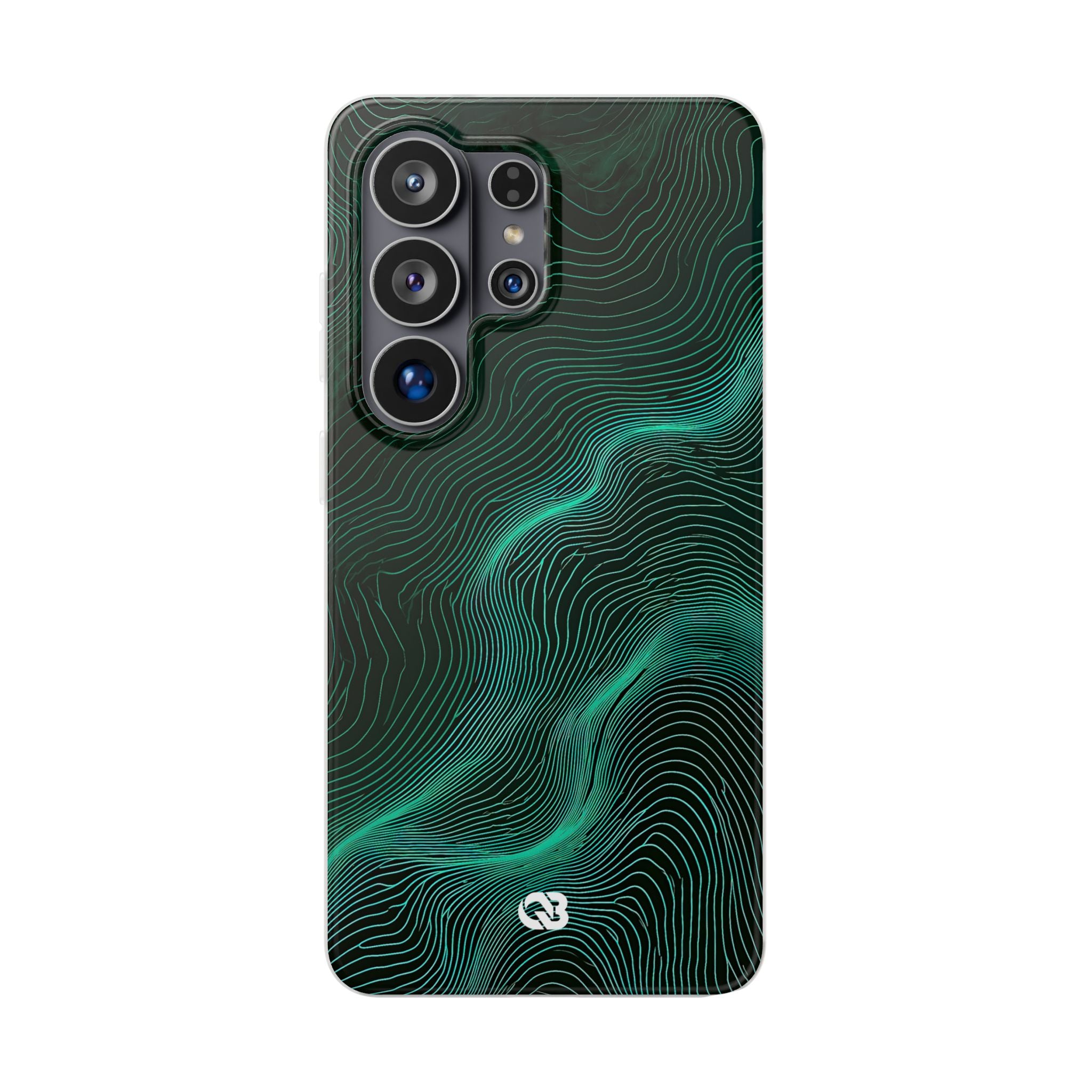 Teal Lite Phone Case for Samsung - Neon Jade Contour