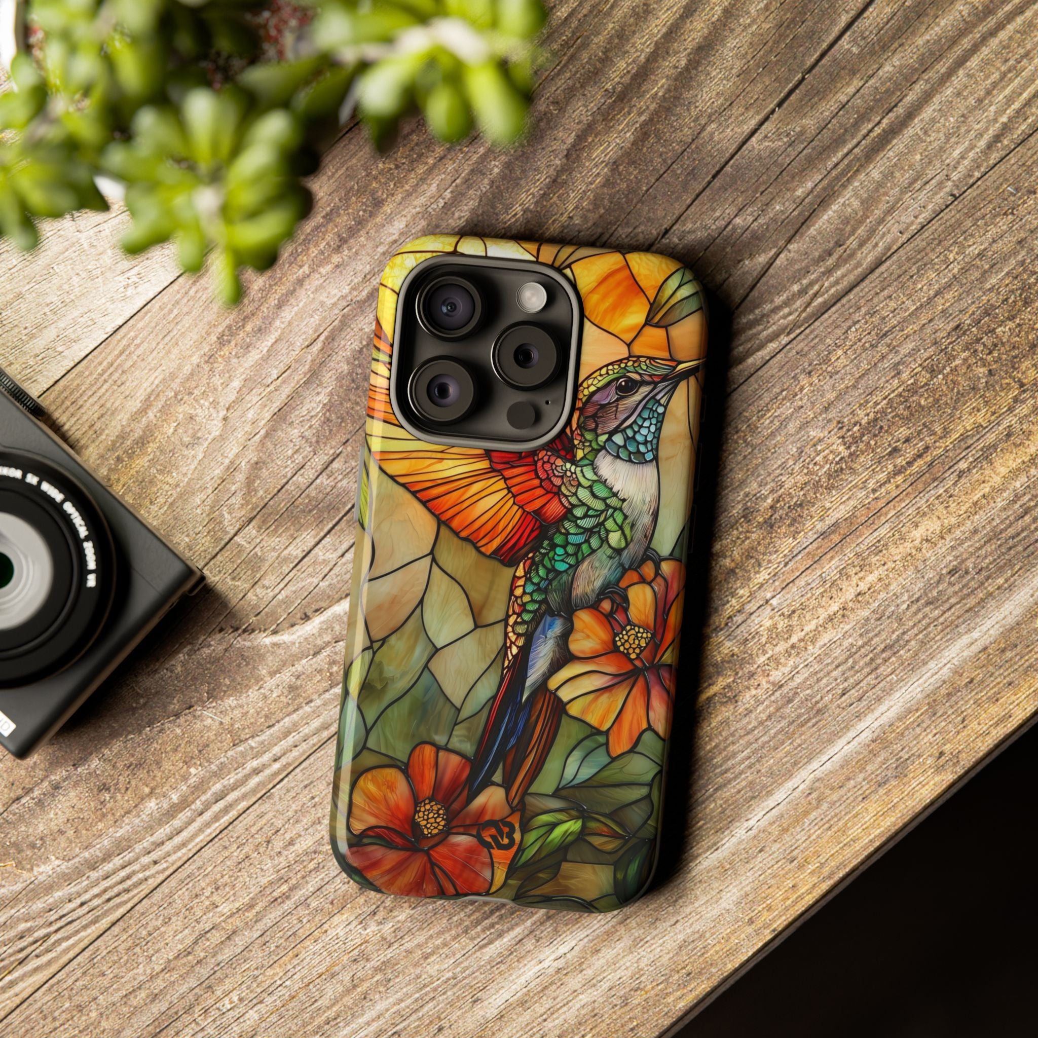 Amber Glass Hummingbird · Tough Phone Case for iPhone