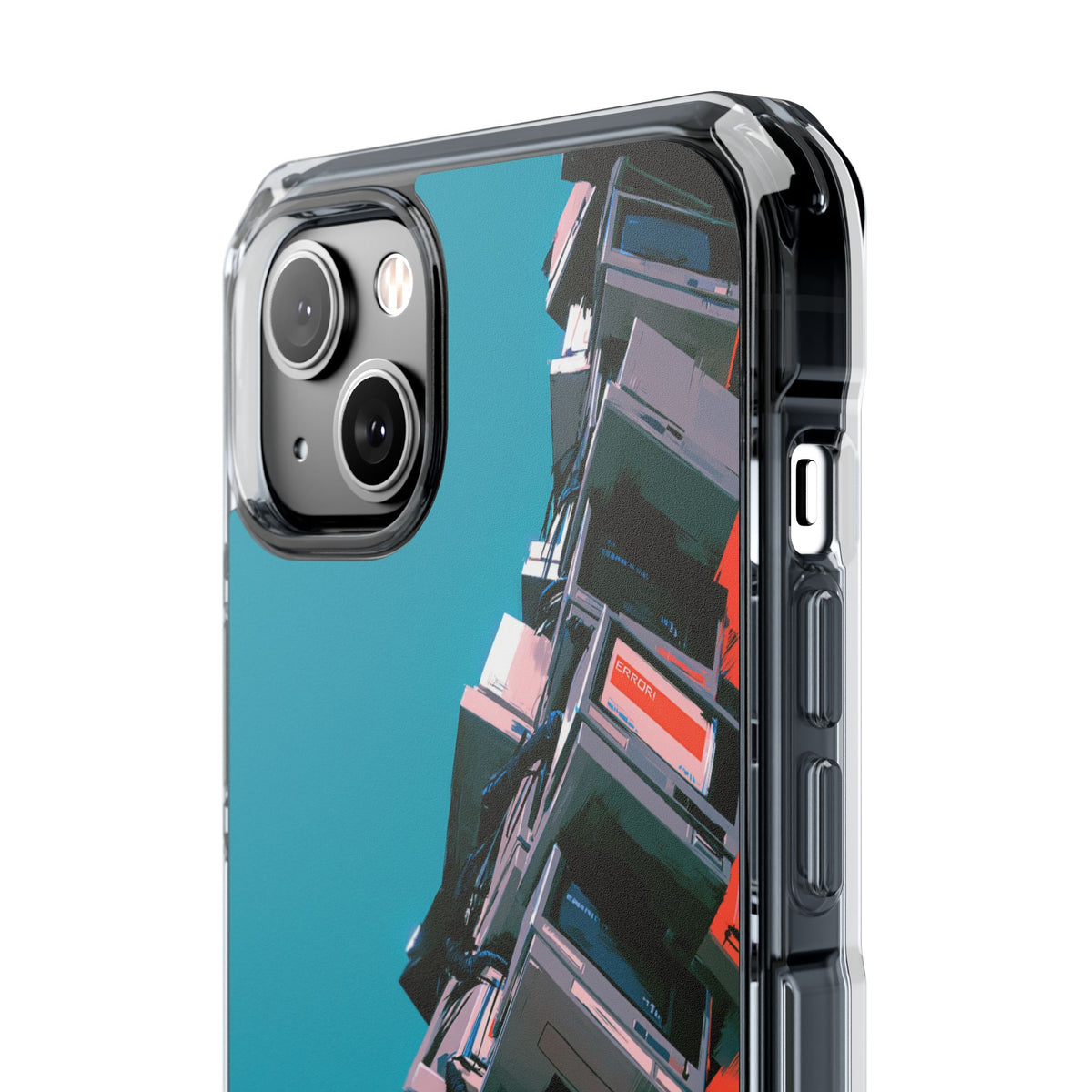System Error Spire · Clear Impact Magnetic Phone Case for iPhone · Teal