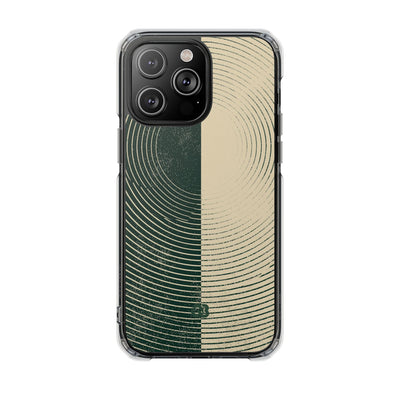Green Impact MagSafe Phone Case for iPhone - Evergreen Split Grain