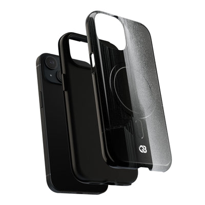 Black Tough 2.0 Magsafe Phone Case for iPhone - Brutalist Pixel Monolith