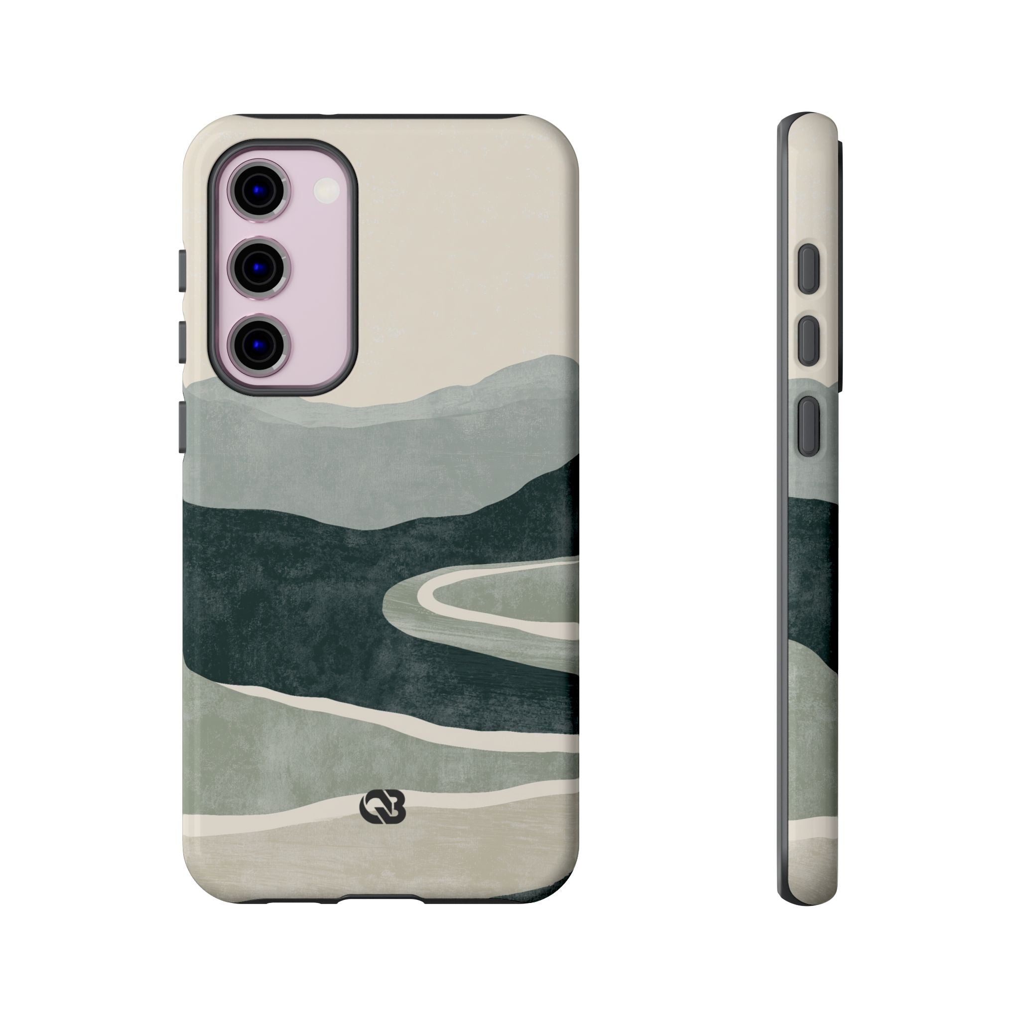 Green Tough Phone Case for Samsung - Misty Sage Valley