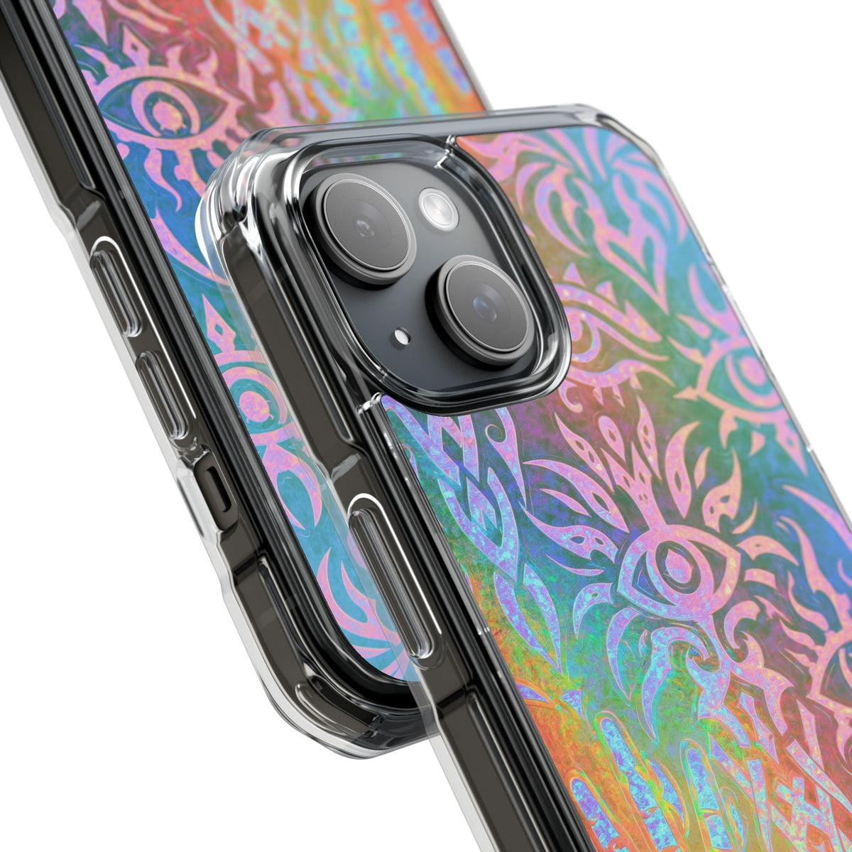 Chromatic Mystic Sigil · Clear Impact Magnetic Phone Case for iPhone · Blue
