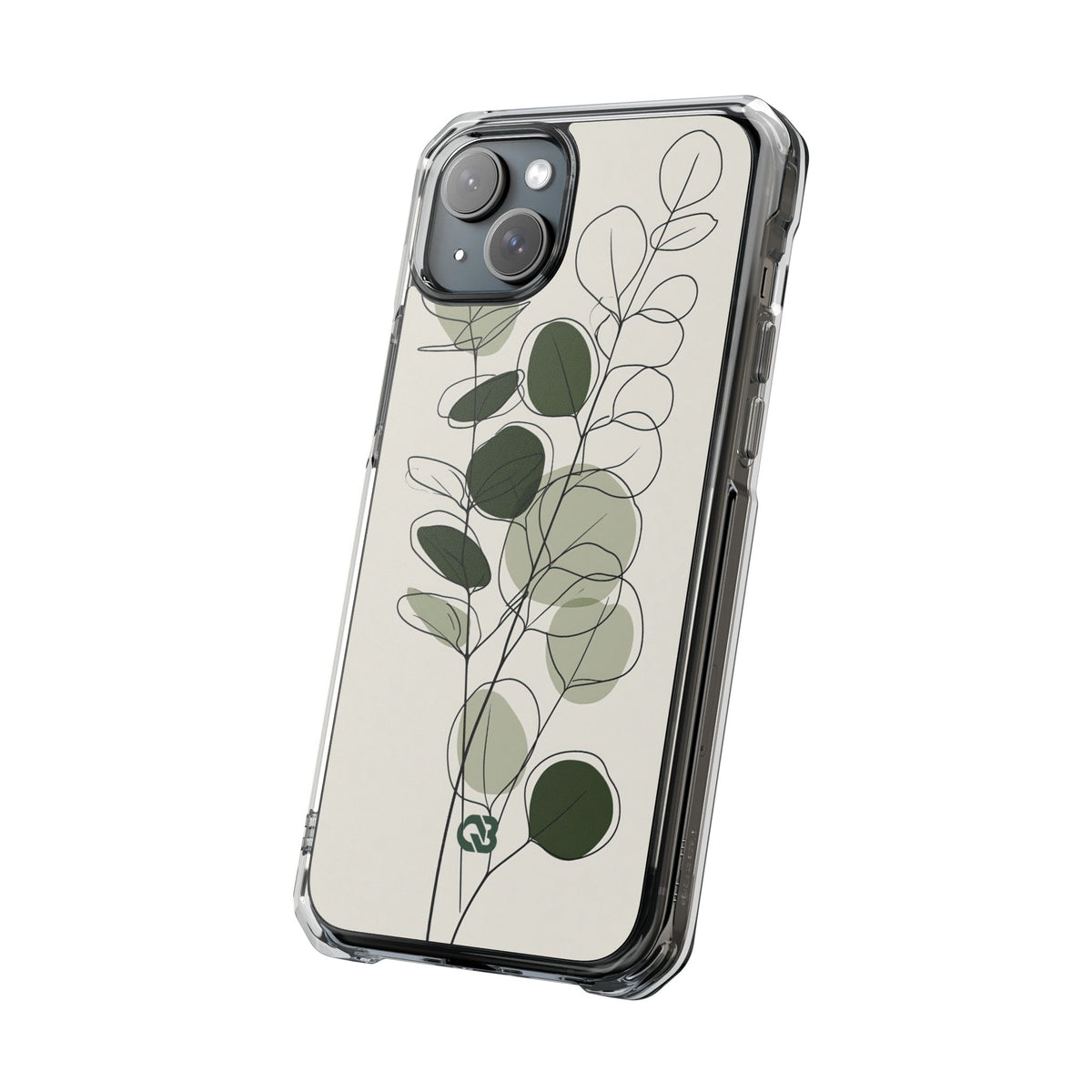Eucalyptus Foliage Study · Clear Impact Magnetic Phone Case for iPhone ·  Green