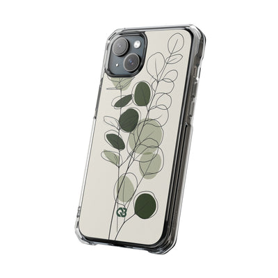 Eucalyptus Foliage Study · Clear Impact Magnetic Phone Case for iPhone ·  Green
