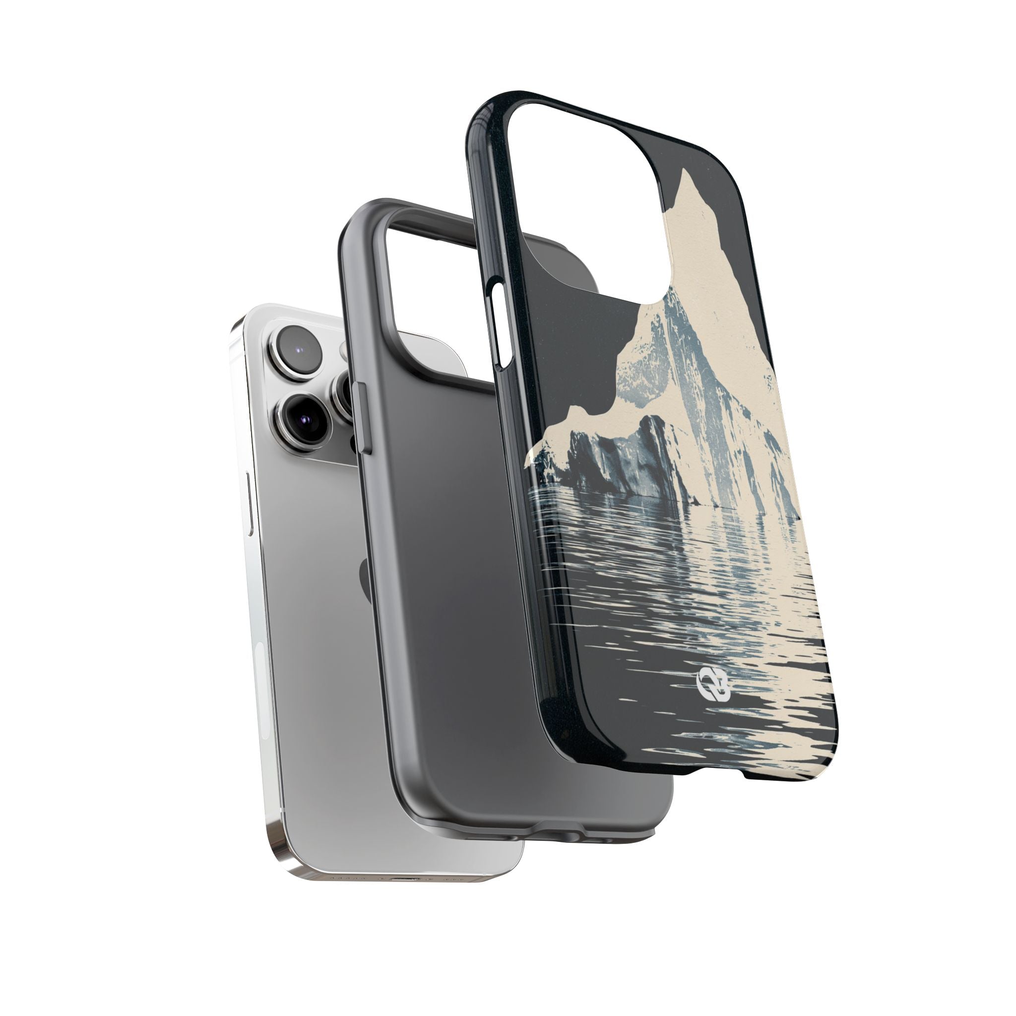 Blue Tough Phone Case for iPhone - Frozen Navy Monolith