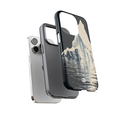 Blue Tough Phone Case for iPhone - Frozen Navy Monolith
