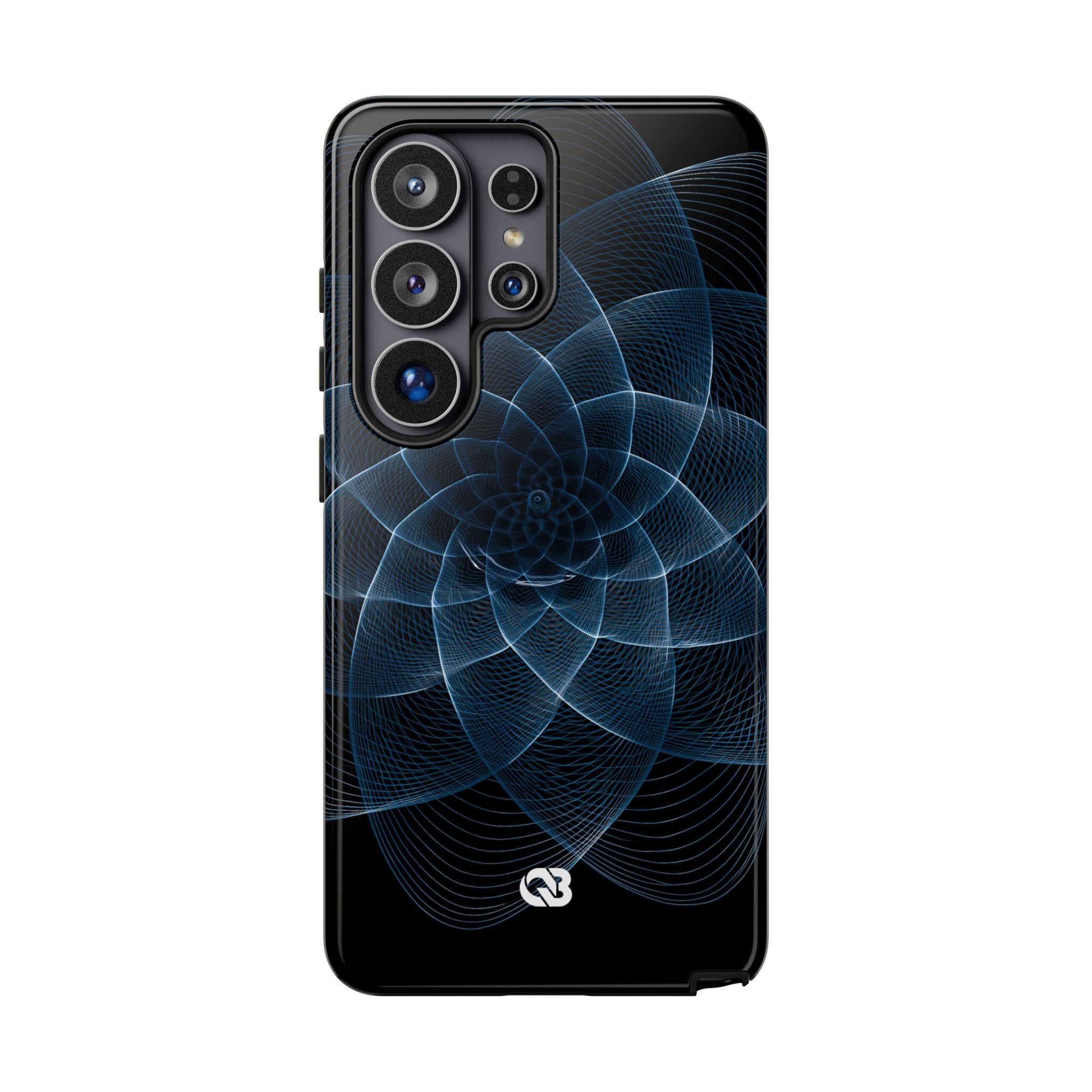 Blue Tough Phone Case for Samsung - Cobalt Geometric Bloom