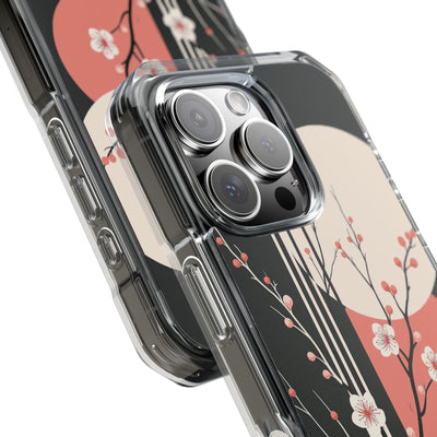Black Impact MagSafe Phone Case for iPhone - Kyoto Midnight Blossom