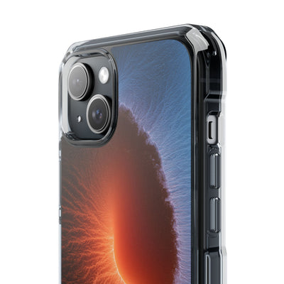 Thermal Aura Pulse · Clear Impact Magnetic Phone Case for iPhone · Blue