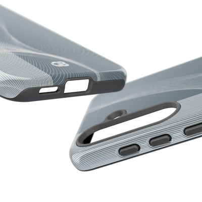 Grey Tough Phone Case for Samsung - Slate Mesh Horizon