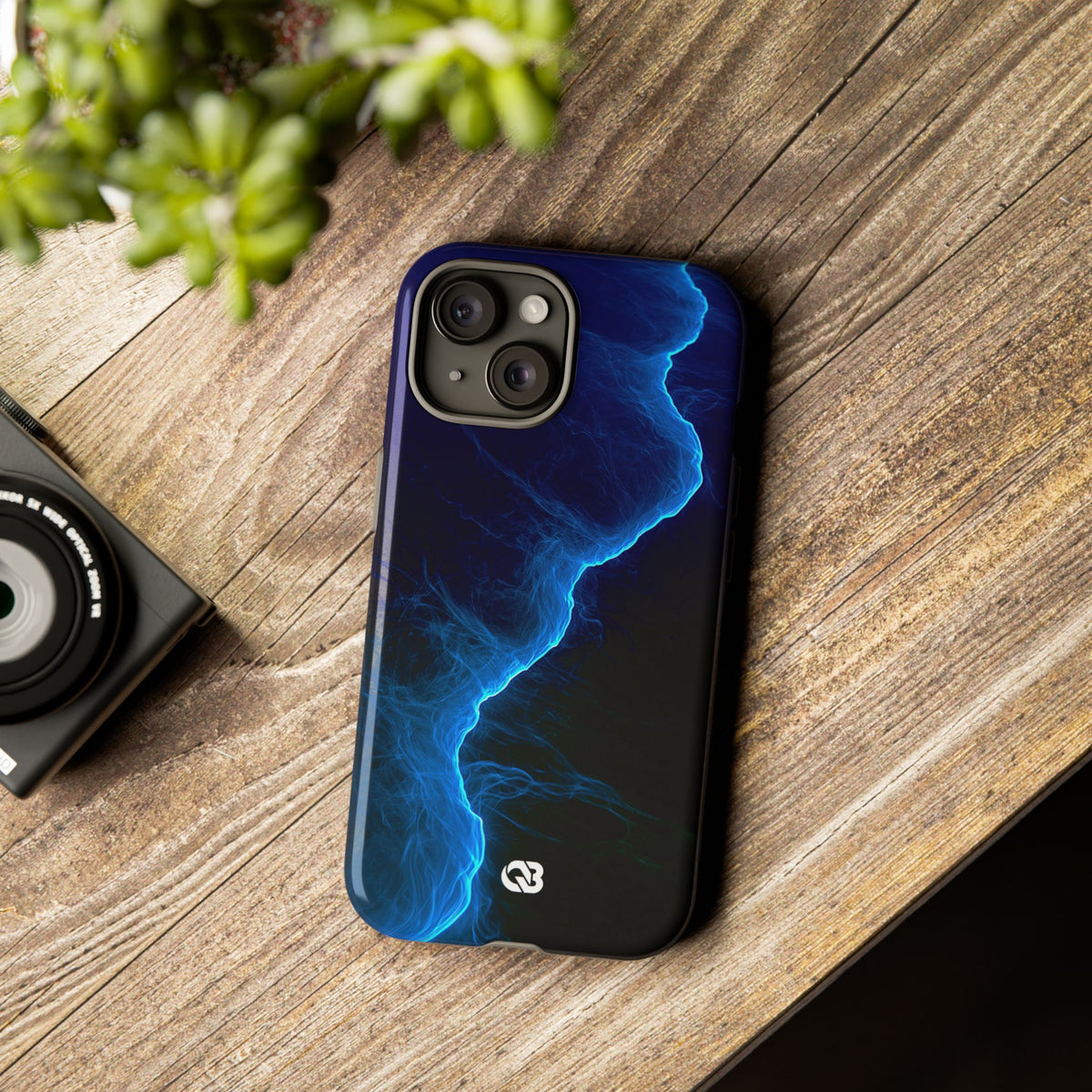 Electric Azure Drift · Tough Phone Case for iPhone · Blue