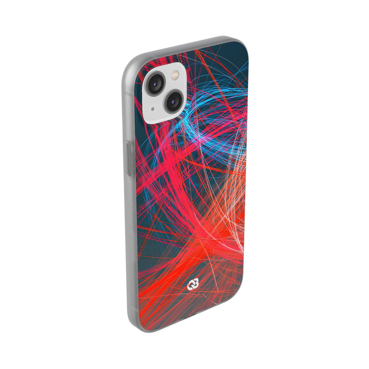 Neon Fiber Stream · Lite Phone Case for iPhone ·  Red