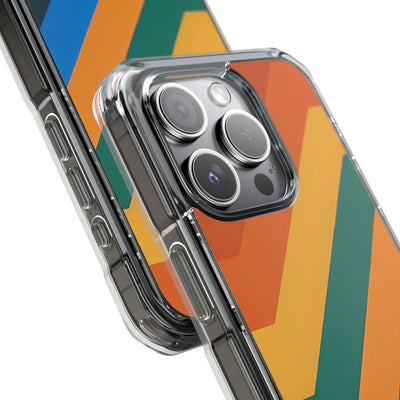 Retro Ridge Lines · Impact Coque de téléphone pour iPhone · Magsafe