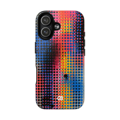 Chromatic Halftone Grid · Tough 2.0 Magnetic Phone Case for iPhone · Blue