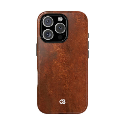 Orange Tough Phone Case for iPhone - Oxidized Iron Crust