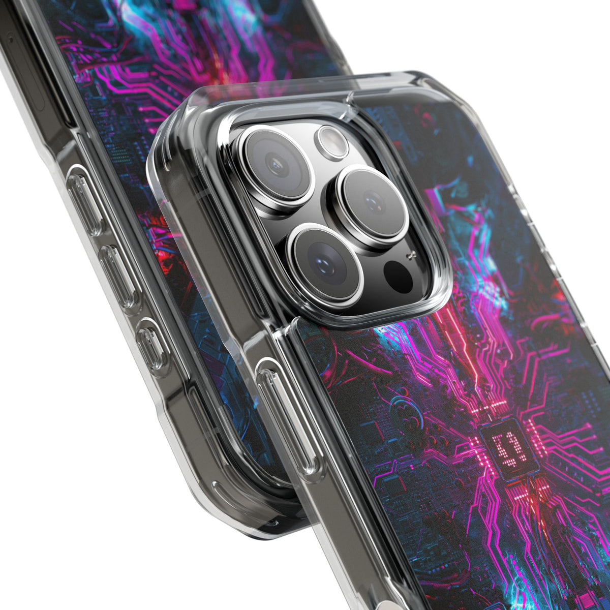Neural Circuit Core · Clear Impact Magnetic Phone Case for iPhone ·  Black