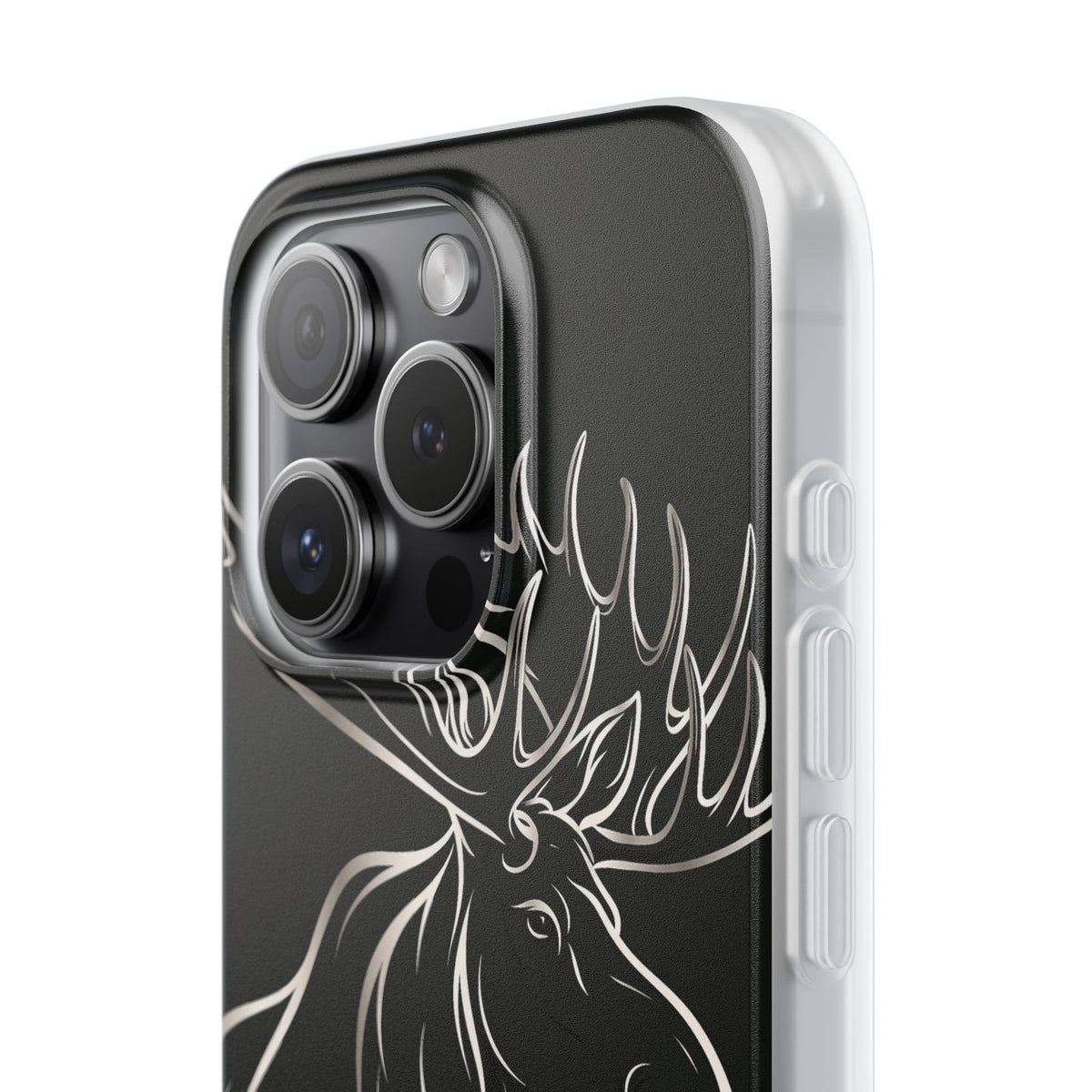 Nordic Moose Contour · Lite Phone Case for iPhone ·  Black