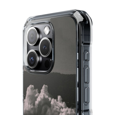 Crimson Horizon · Clear Impact Magnetic Phone Case for iPhone ·  Black