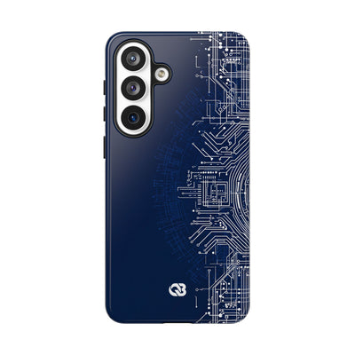 Blue Tough Phone Case for Samsung - Cobalt Circuit Logic