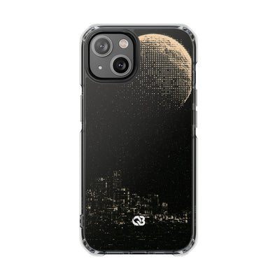 Lunar Metropolis Nocturne · Clear Impact Magnetic Phone Case for iPhone ·  Black